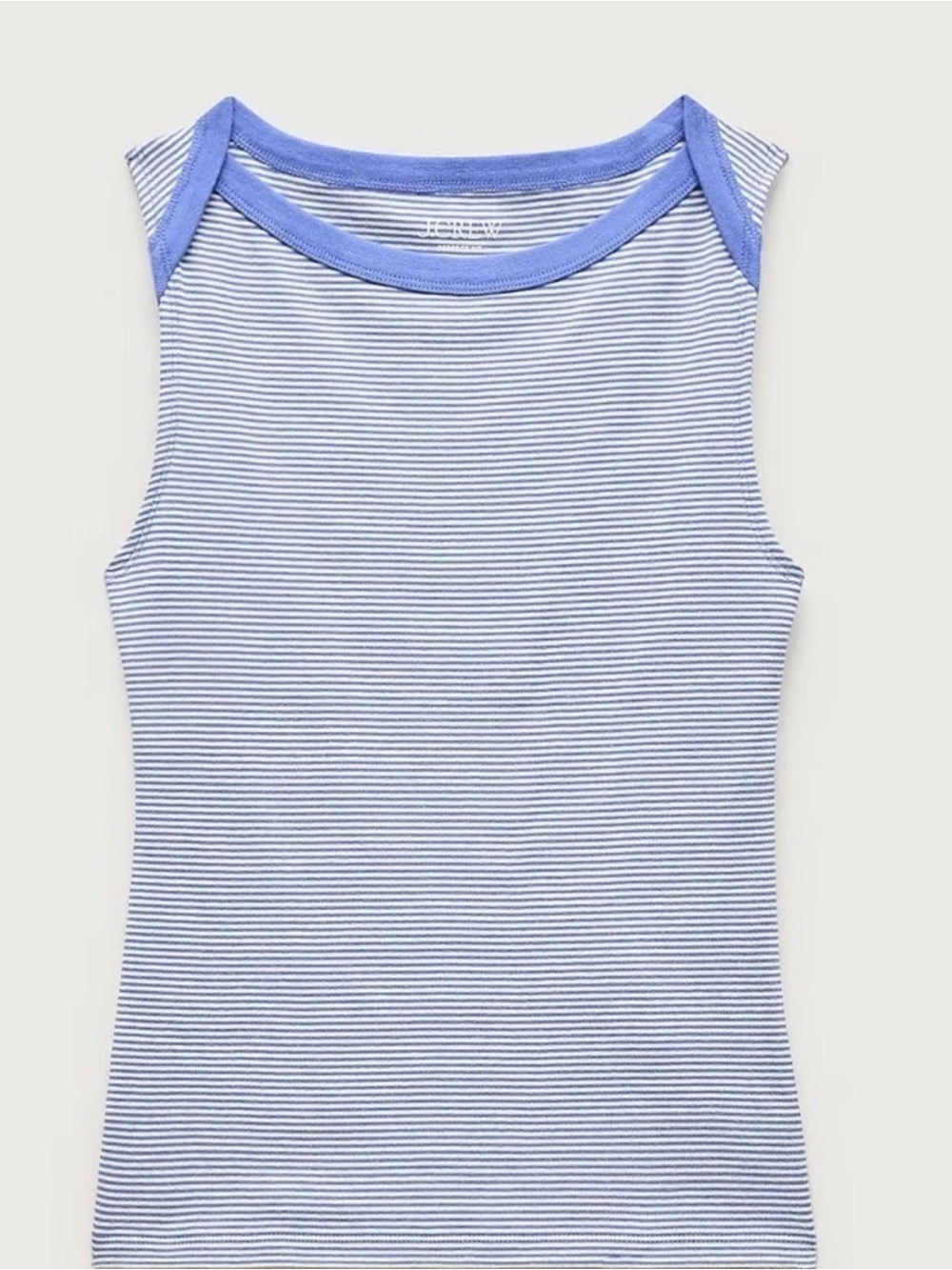 J. Crew Blue and White Striped Tank Top
